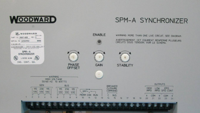 Woodward 9907-028 SPM-A STD NON VOLTAGE MATCH (EMC) ASSEMBLY 50/60Hz 0