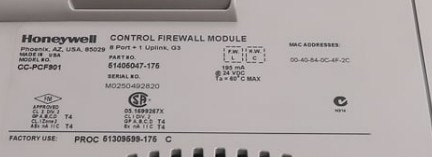 CC-PCF901 Honeywell 9 Port FTE Control Firewall Module Brand New In Stock