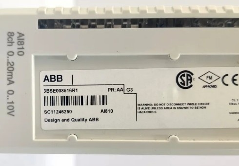 ABB AI810 3BSE008516R1 Analog Input Module 8 Channels Module 800XA PLC