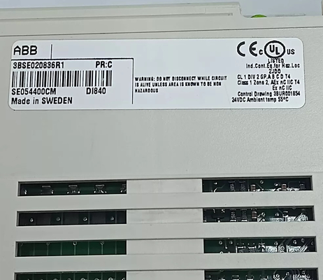 ABB DI840 3BSE020836R1 Digital Input 24V S/R 16 Channels Module For S800 I/O
