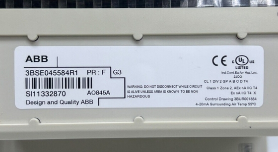 ABB AO845A 3BSE045584R1 Analog Output Module S/R HART 8 Channels Module