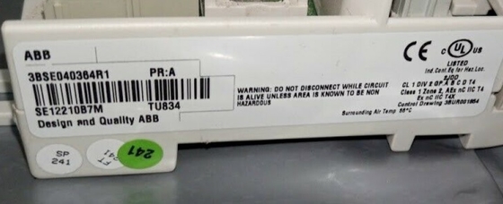 ABB TU834 3BSE040364R1 Extended I/O Module Termination Unit PLC Module