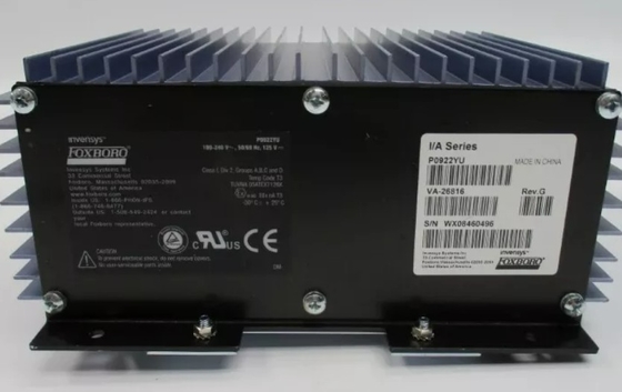 Foxboro P0922YU Standard 200 Series Power Supplies Provide 24 V DC To Standard 200 Series Baseplates