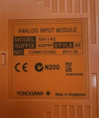 SAI143-S33 YOKOGAWA Analog Input I/O Module (For FIO) Safety Control Unit And Safety Node Unit