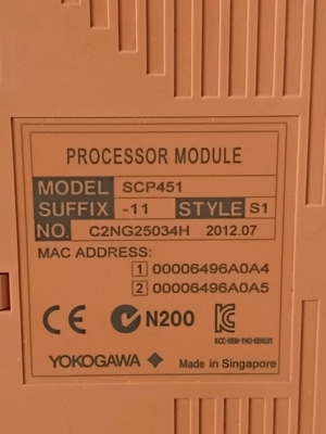 SCP451-11 YOKOGAWA Digital Input Module 16-Channel Module Isolation 24 V DC ProSafe Processor Module