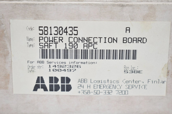 SAFT 190 APC 58130435 ABB Power Connection Board