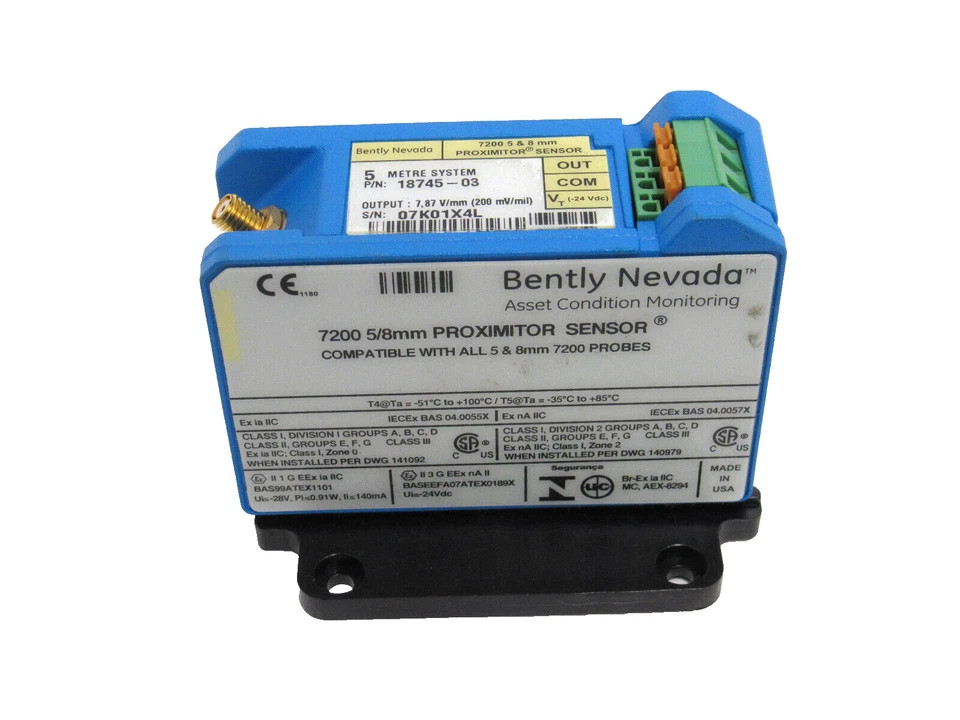 18745-03 Bently Nevada 7200 XL 5 and 8 MM Proximitor Sensor Systems