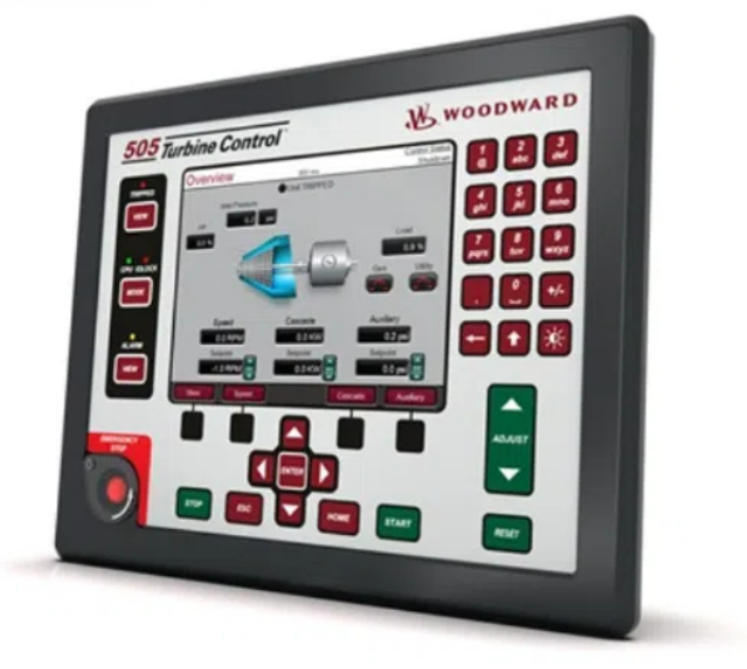 Woodward 8200-1302 505D Series Digital Governor Turbine Controller with ±0.05% Speed Control Accuracy, 8 Configurable Inputs, and Less than 10ms Response Time